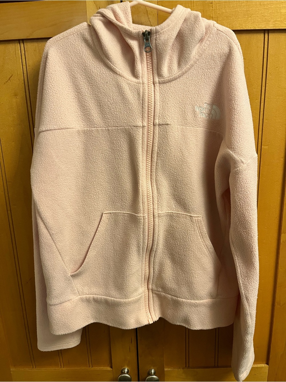 The North Face Pale Pink Hooded Fleece Zip-Up Hoodie